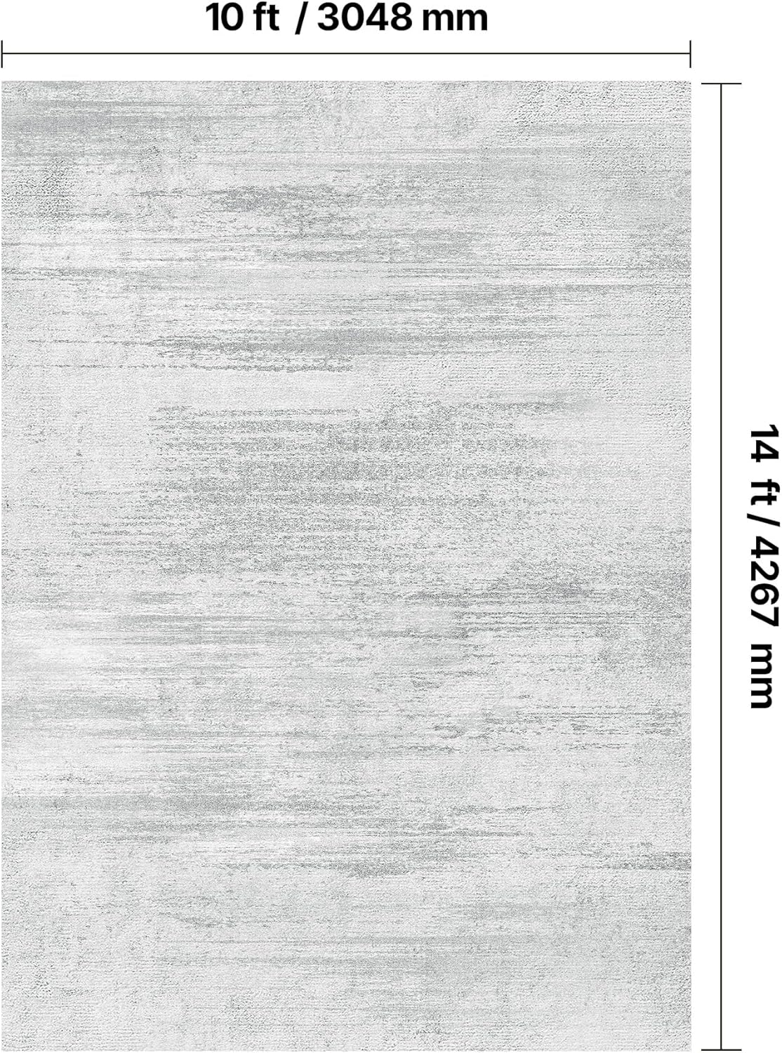 VEVOR 10 x 14 ft Area Rug Large Washable Rug Non-Slip and Tear-Resistant Soft Carpet Pet & Child Friendly Modern Area Rugs Indoor Mat for Bedroom Office Living Room Kids Room Entryway Gray