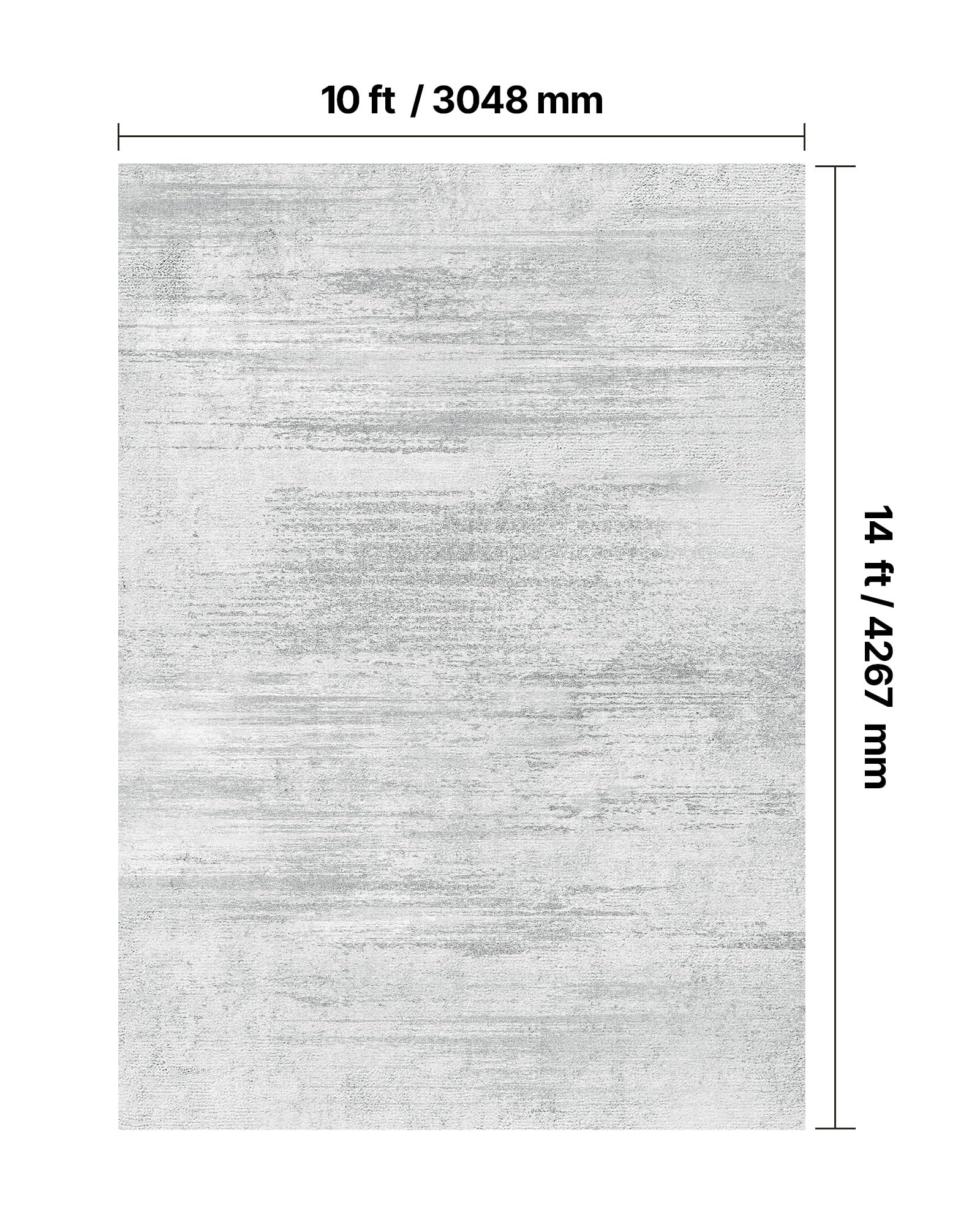 VEVOR Tappeto Grande per Salotto 3048 x 4267 mm Lavabile, Tappeto da Interno per Soggiorno, Antiscivolo e Antistrappo, per Animali Domestici e Bambini, per Camera da Letto, Cameretta, Ufficio, Grigio
