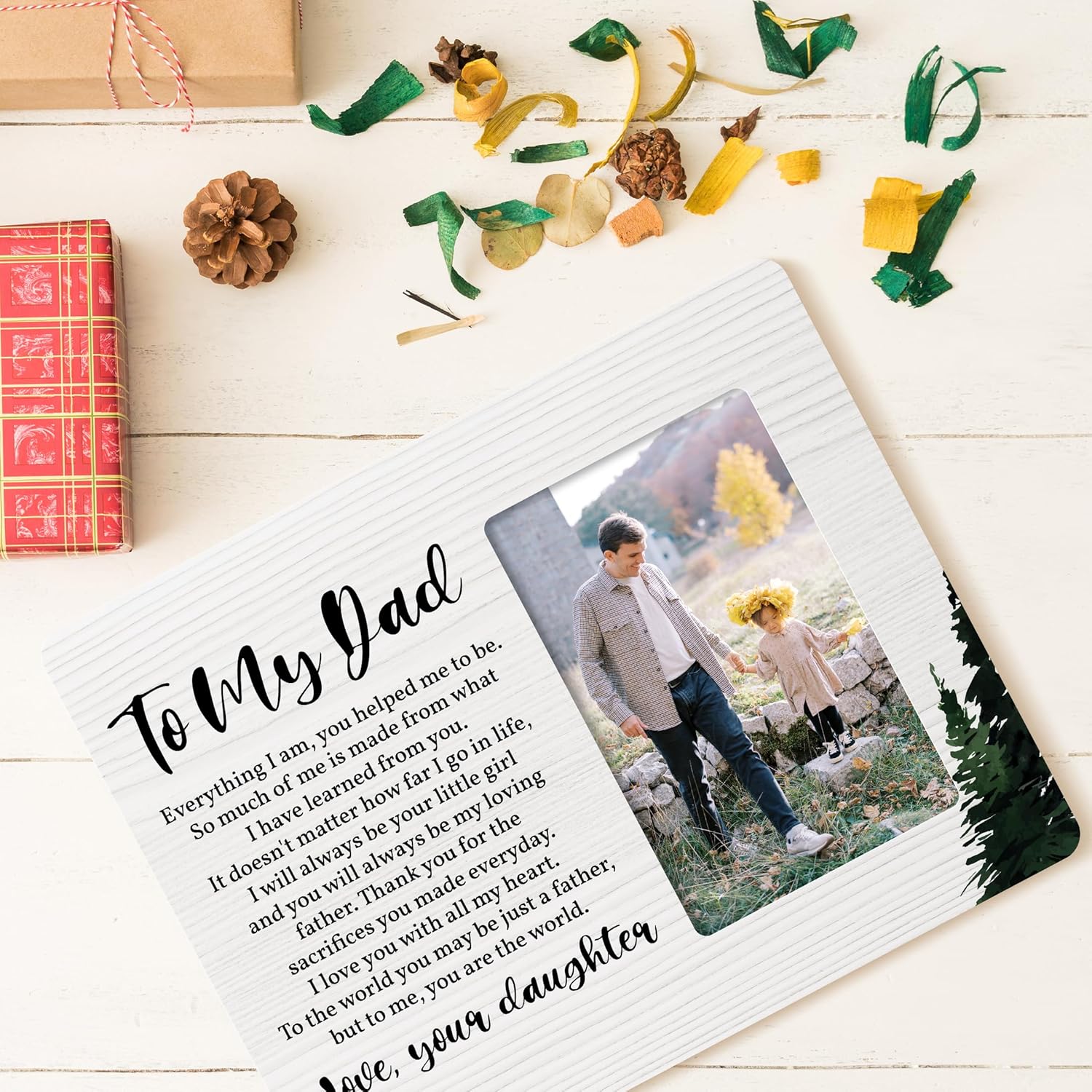 Dad Gifts for Father Picture Frame from Daughter, 4x6 Inch Photo - Image 3