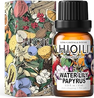 HIQILI Water Lily Papyrus Diffuser Oil, Inspired by L'eau d'Iss-ey, Ideal for Scent Diffuser, Perfume, Wool Dryer Ball, Long Lasting - 0.34 Fl Oz