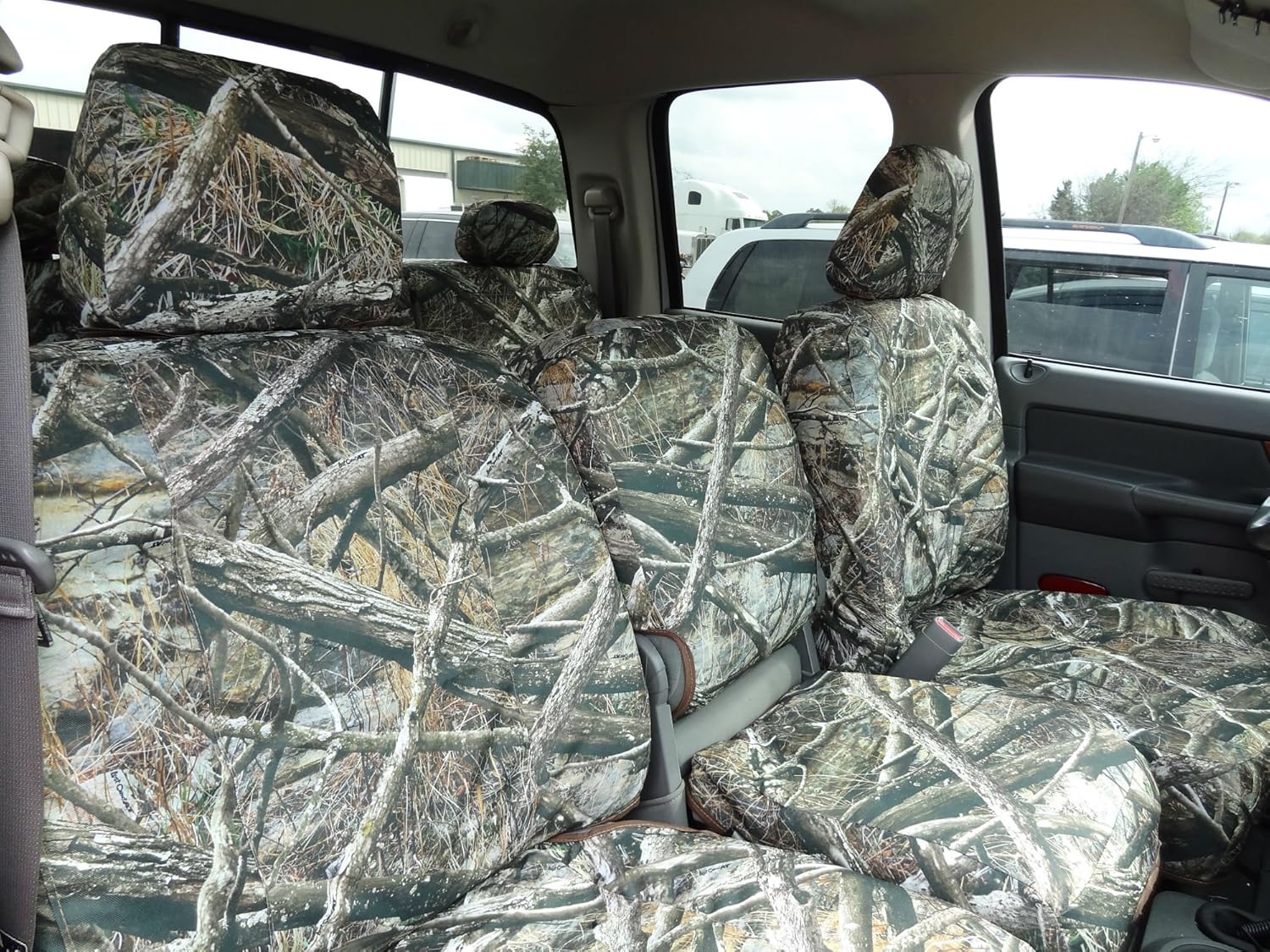 Durafit Seat Covers D1304-Lost C - 2500-3500 Front 40/20/40 with Opening Console Custom in Lost Camo Endura. Complete coverage.