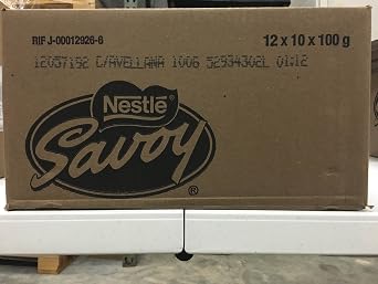 Carre Autentico Chocolate Savoy Venezolano 1 Box, 10 Bars (Hazelnuts)