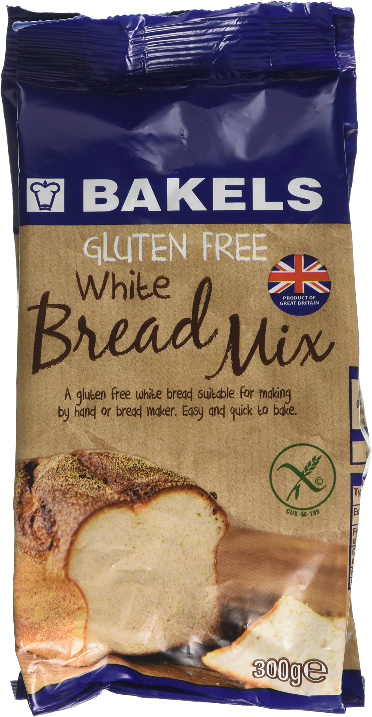 Bakels Homebaking Gluten Free White Bread Mix 300 g (Pack of 2)