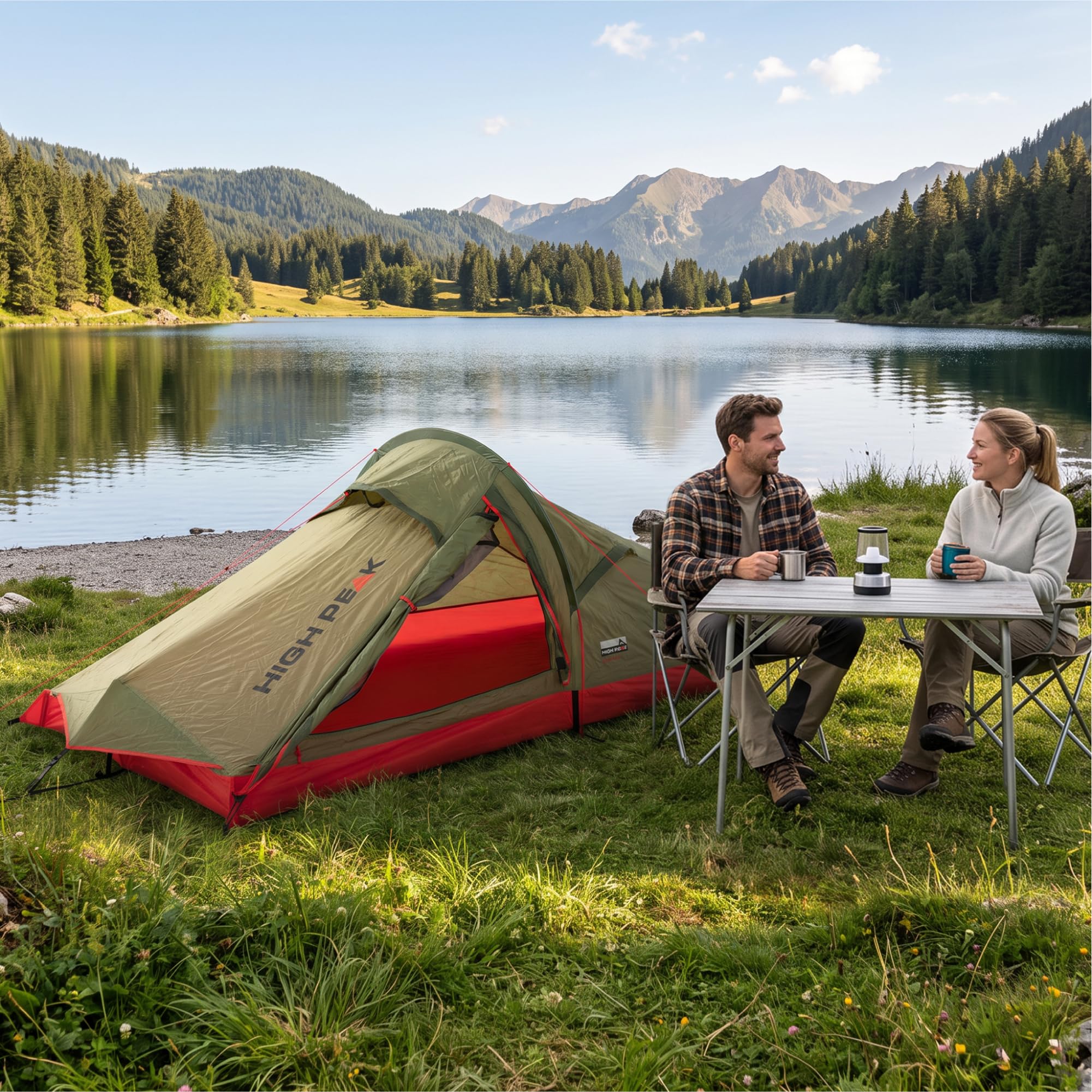 High Peak Tunnelzelt 2 Personen, Ultraleicht für Trekking und Bikepacking
