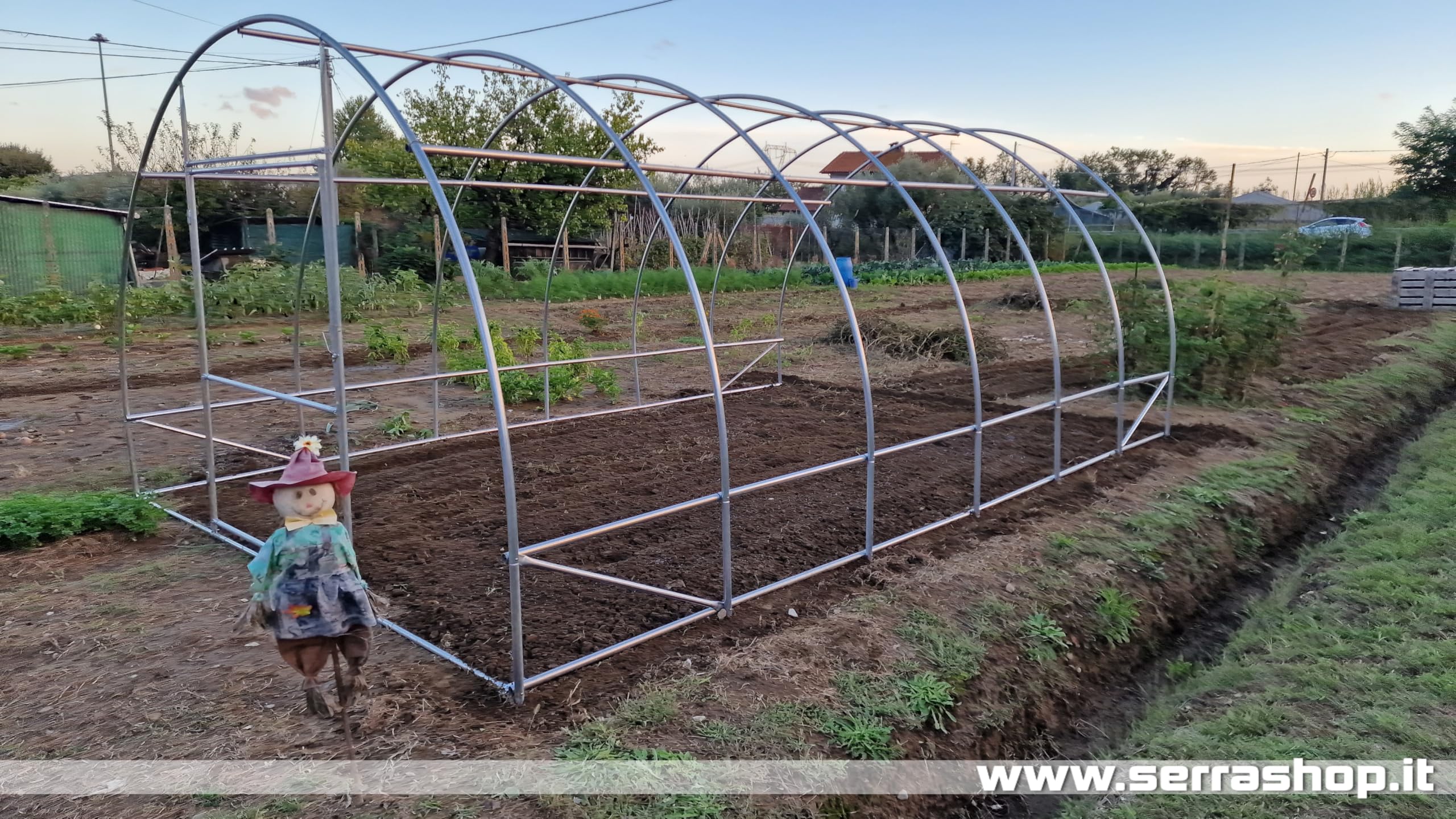 Struttura a tunnel 3x5m universale ad arco in acciaio per serre box ombreggianti riparo antigrandine magazzino deposito
