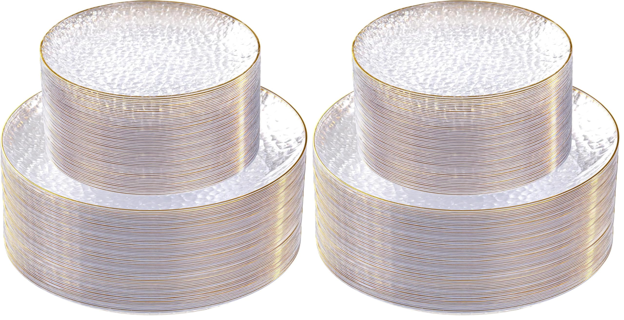 Blue Hammered Plates - 36 Piece Set -14