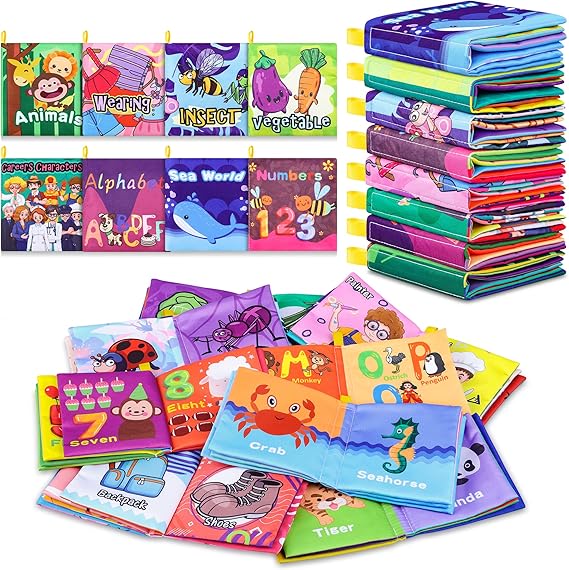 Baby Bath Books,Nontoxic Fabric Soft Baby Cloth Books