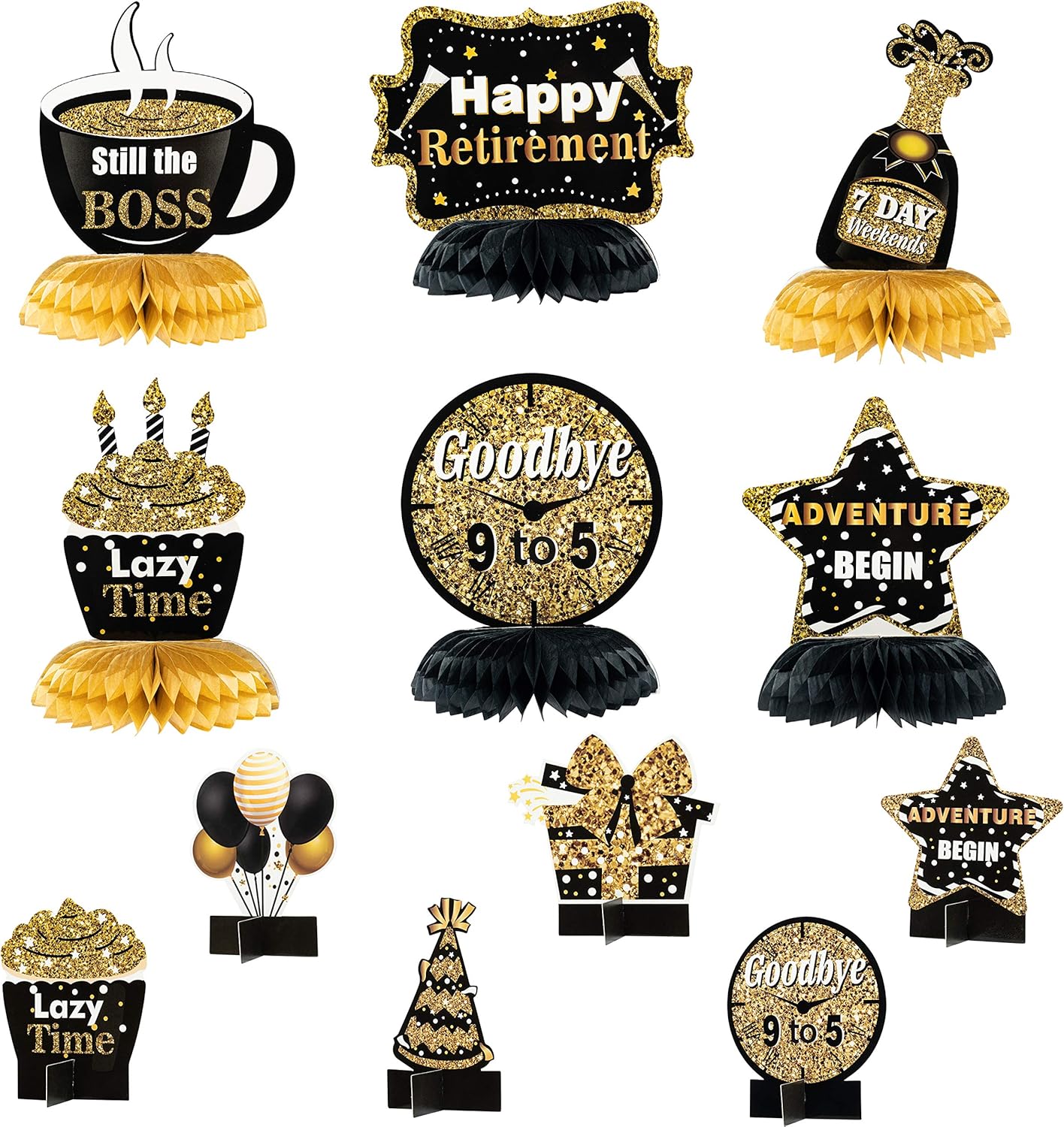 WATINC 12Pcs Retirement Party Decorations Table