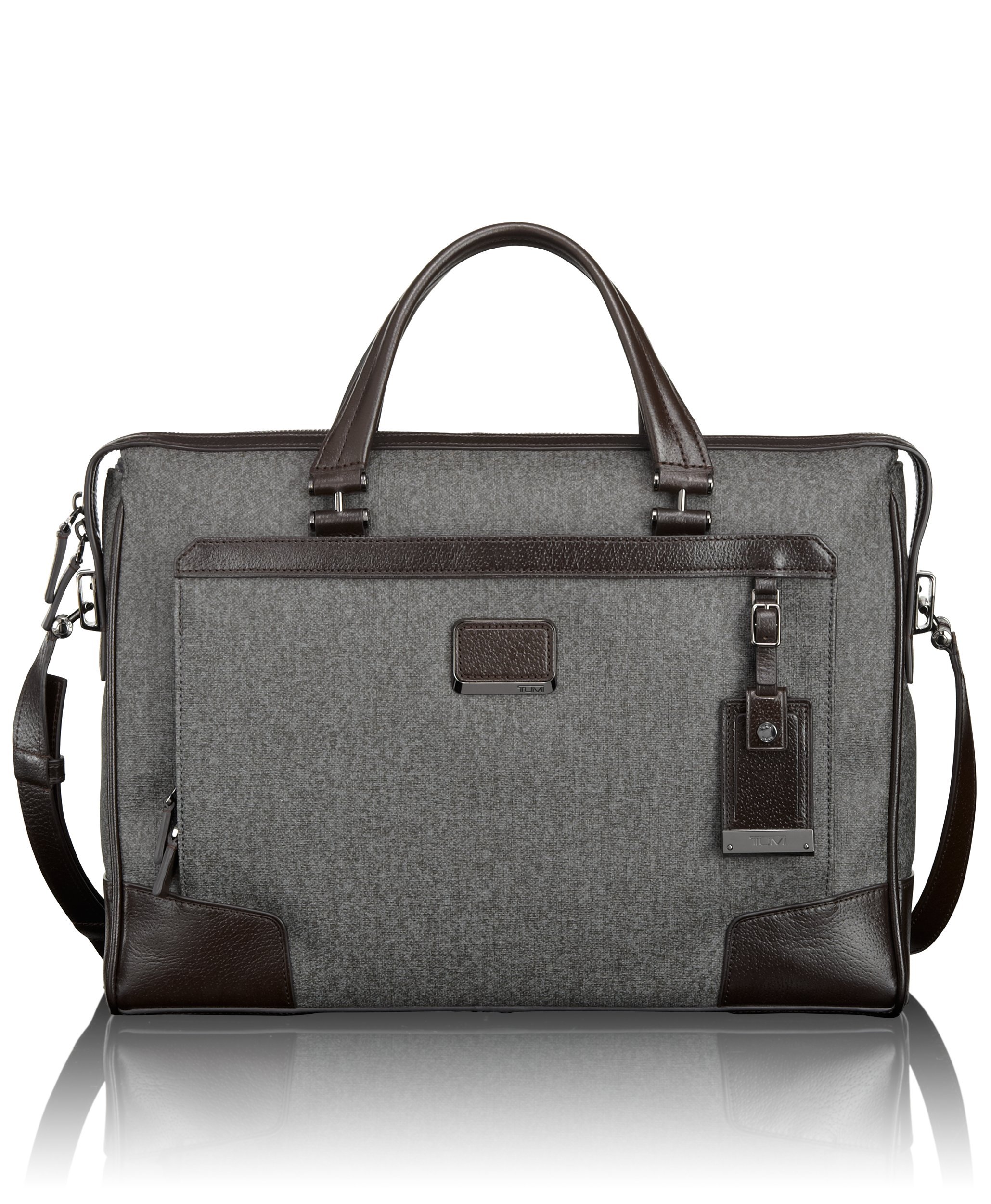 Tumi Astor Regis Slim Zip Top Brief Earl Grey One Desertcart