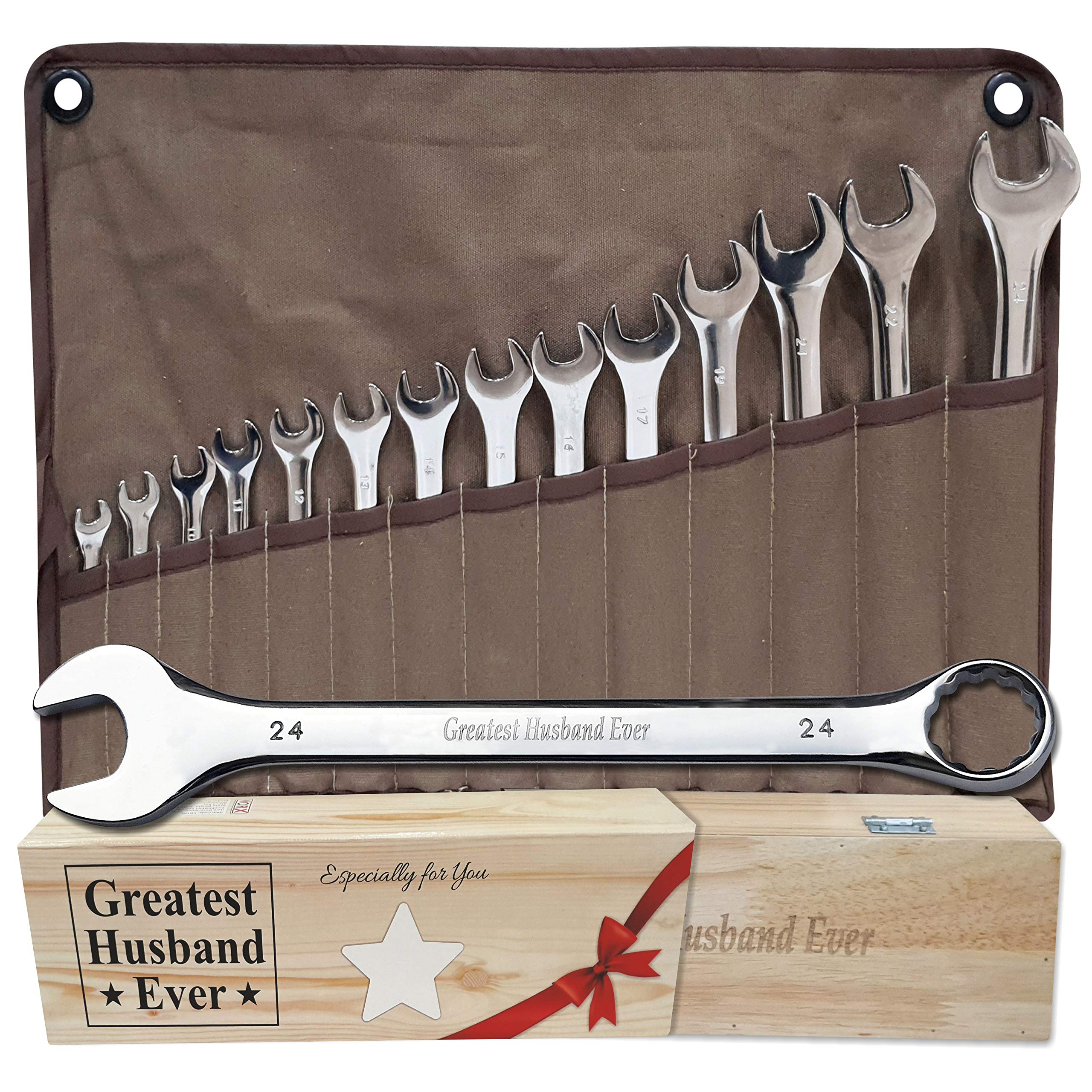 VORX Schraubenschlüssel-Set 14-teilig | Kurz, 6-19 Mm | Gesenkgeschmiedet Chrom-Vanadium | In Canvas-Tasche