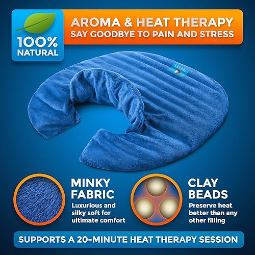 Miniatura 2 de Envoltura grande para cuello y hombros para microondas, alivio instantáneo para dolor muscular, tensión y estrés, rigidez, artritis, migrañas y