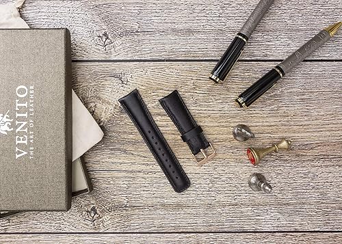 Vista 10 de Tivole - Correa de reloj de cuero de alta calidad hecha a mano compatible con Samsung Galaxy Watch 1.811 in/Gear S3 Frontier/Gear S3 Rosa nude