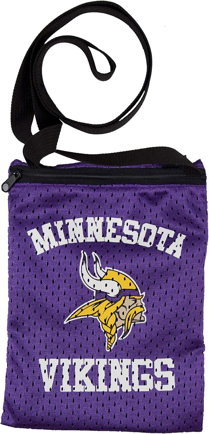 Littlearth Unisex-Adult NFL Minnesota Vikings 1 Game Day Pouch, Team Color, 6.25" x 8.5", (300103-VIKG-1)
