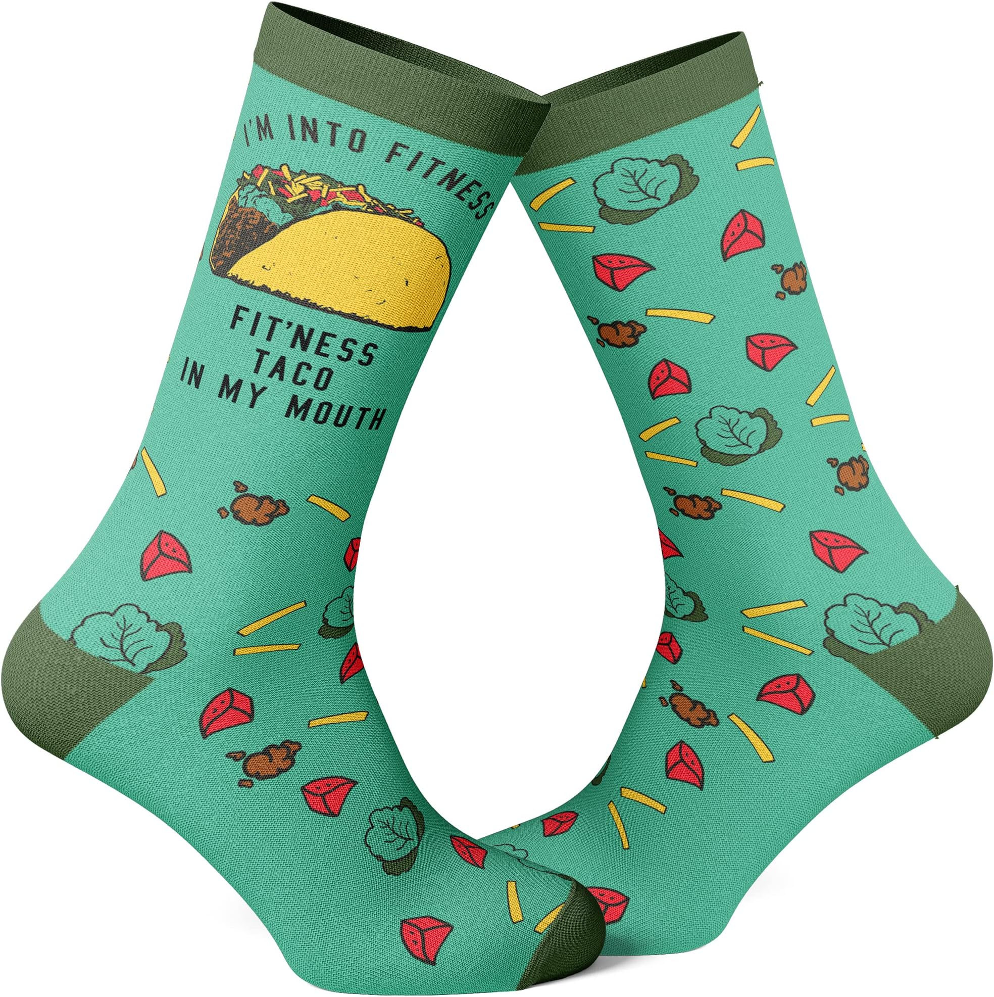 Funny Womens Socks with Cute Taco and Tequila Designs - Fun Footware for Parties