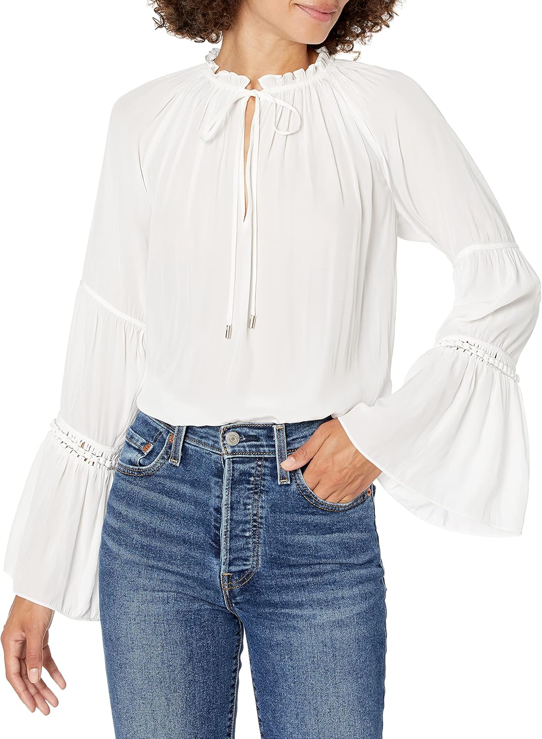 Ramy Brook Women's Lance Long Sleeve Chain Detail Top