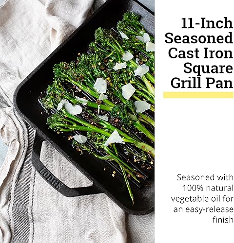 Miniatura 3 de Lodge Sartén cuadrada de hierro fundido Chef Collection, pre-sazonada, 11 pulgadas