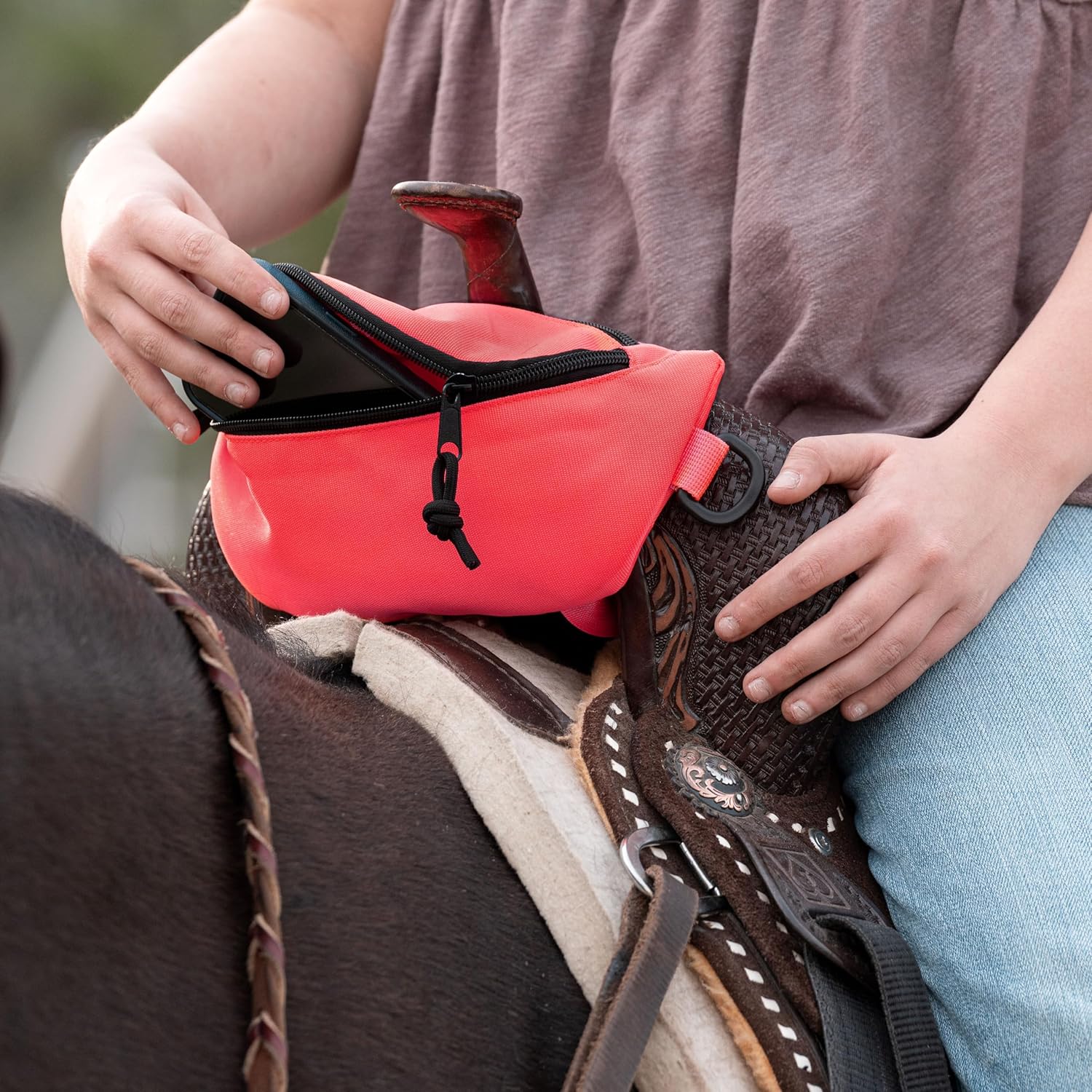 Horse Saddle Pommel Bag & Bottle Holder Set, Saddle Drink Holder, Horse Tack, Horse Gifts, Horse Stuff, Equestrian Gifts, Saddle Accessories