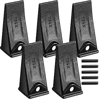 Hicarer 5 Set X156 Excavator Bucket Teeth with 156LPN Pins, Mini Backhoe Skid Steer