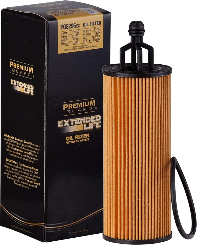 Filtro de óleo Premium Guard PG6296EX para Jeep 3.6L e aplicações compatíveis – 1 unidade