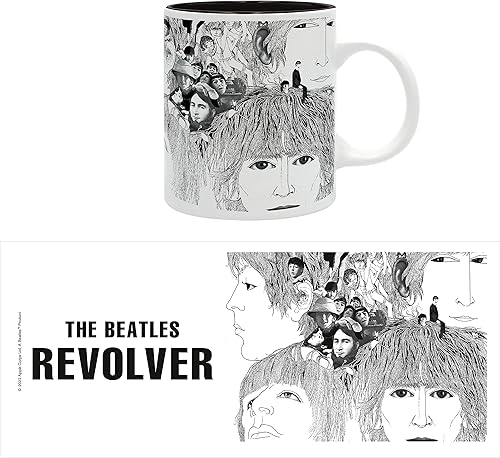 Miniatura 4 de ABYstyle The Beatles Revolver - Taza de té de cerámica para café 11 onzas banda de artista musical vasos para el hogar y la cocina regalo esencial