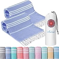 Vista 46 de Antfuny Toallas de playa turcas Esenciales para vacaciones Secado rápido Sin arena De gran tamaño Toalla de baño Piscina Natación Toalla extra