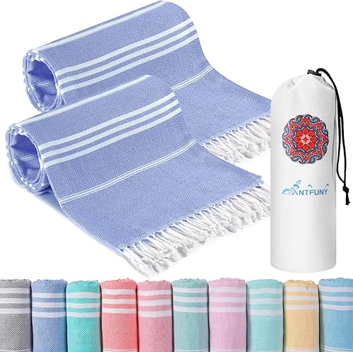 Vista 44 de 4 paquetes de toallas de playa turcas, esenciales para las vacaciones, juego de toallas de baño, piscina, natación, extragrandes, XL, grandes