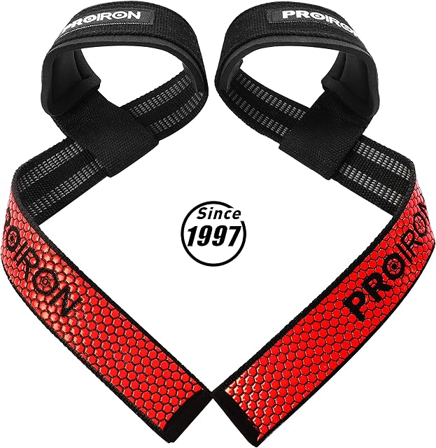 PROIRON Anti Slip Lifting Straps, Wrist Straps Weightlifting with Thick Neoprene Padding, Gym Wrist Straps for Weight Lifting Deadlift Powerlifting Strength Training