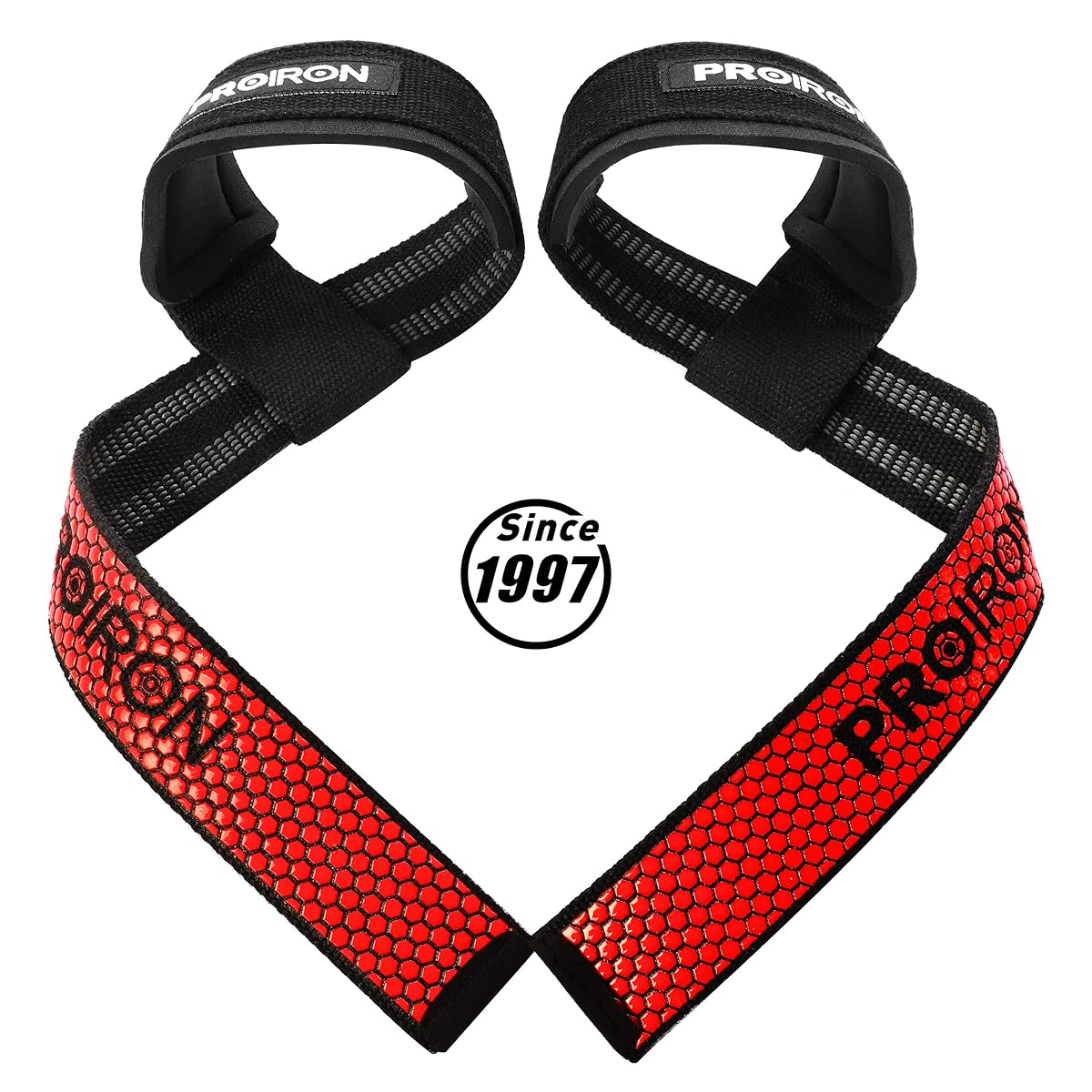 PROIRON Weight Lifting Straps, Padded Wrist Support with Non Slip Flex Gel