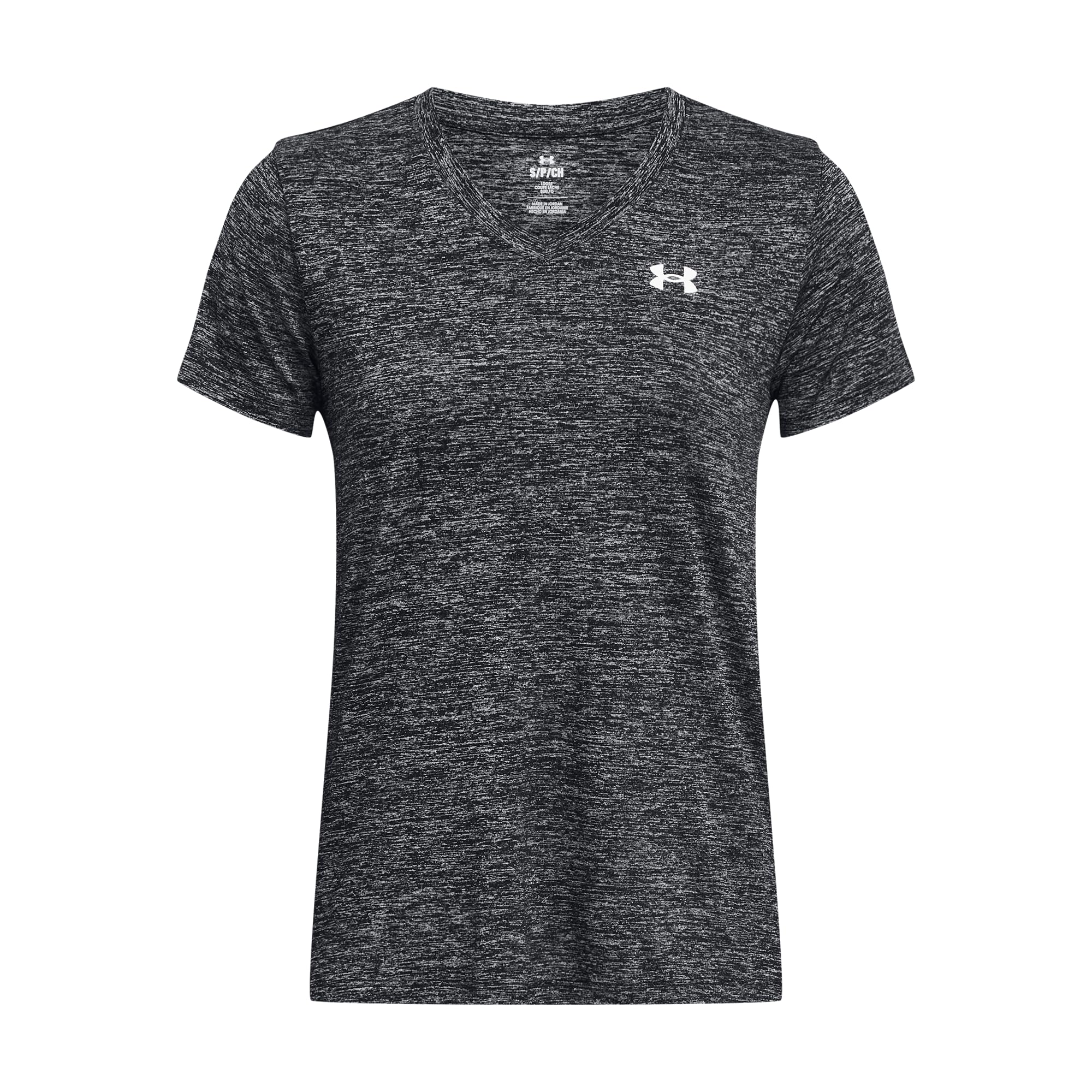 Under Armour Tech SSV - Solid, T-​shirt de sport confortable pour femme, T-​Shirt manches courtes avec col en V