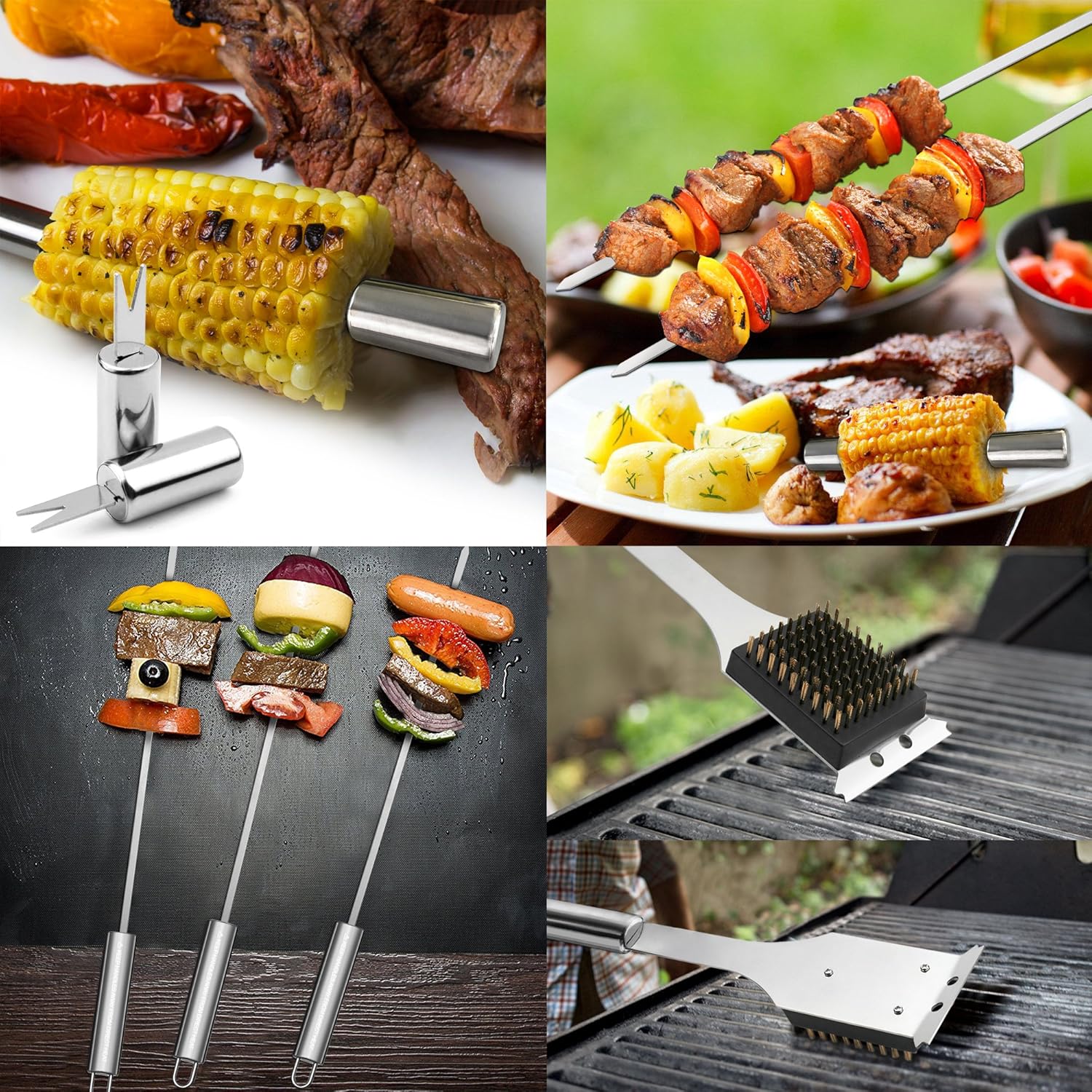 GRILLART BBQ Grill Utensil Tools Set Reinforced BBQ Tongs 19-Piece Stainless-Steel Barbecue Grilling Accessories with Aluminum Storage Case -Complete Outdoor Grill Kit for Dad, Birthday Gift for Man : Patio, Lawn & Garden