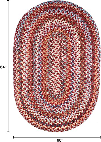 Miniatura 191 de Tapete reversible de lana, texturizado, grueso, trenzado. , Lana, Azul (Blue Dragon) Roca Negra,Azul (Blue Dragon),Mezcla azul y verde,Rojo