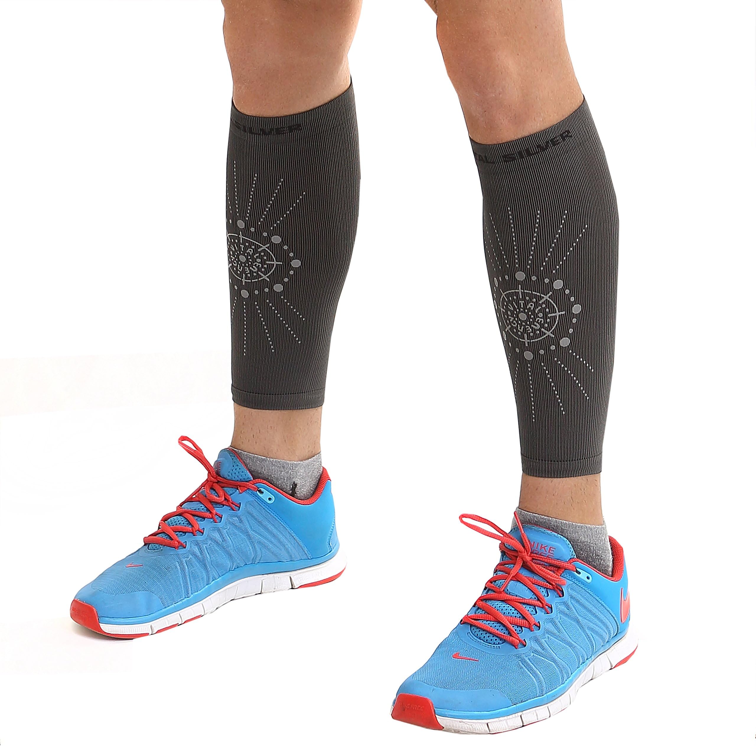 Vital Salveo- Outdoor Sport Running  Calf /Shin Sleeves/Braces- (1 Pair) (Large)