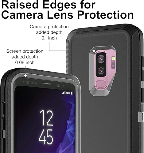 Miniatura 3 de Funda para Galaxy S9 Plus, Samsung Galaxy S9 Plus con protector de pantalla de TPU flexible autorreparable 2 unidades, funda de protección