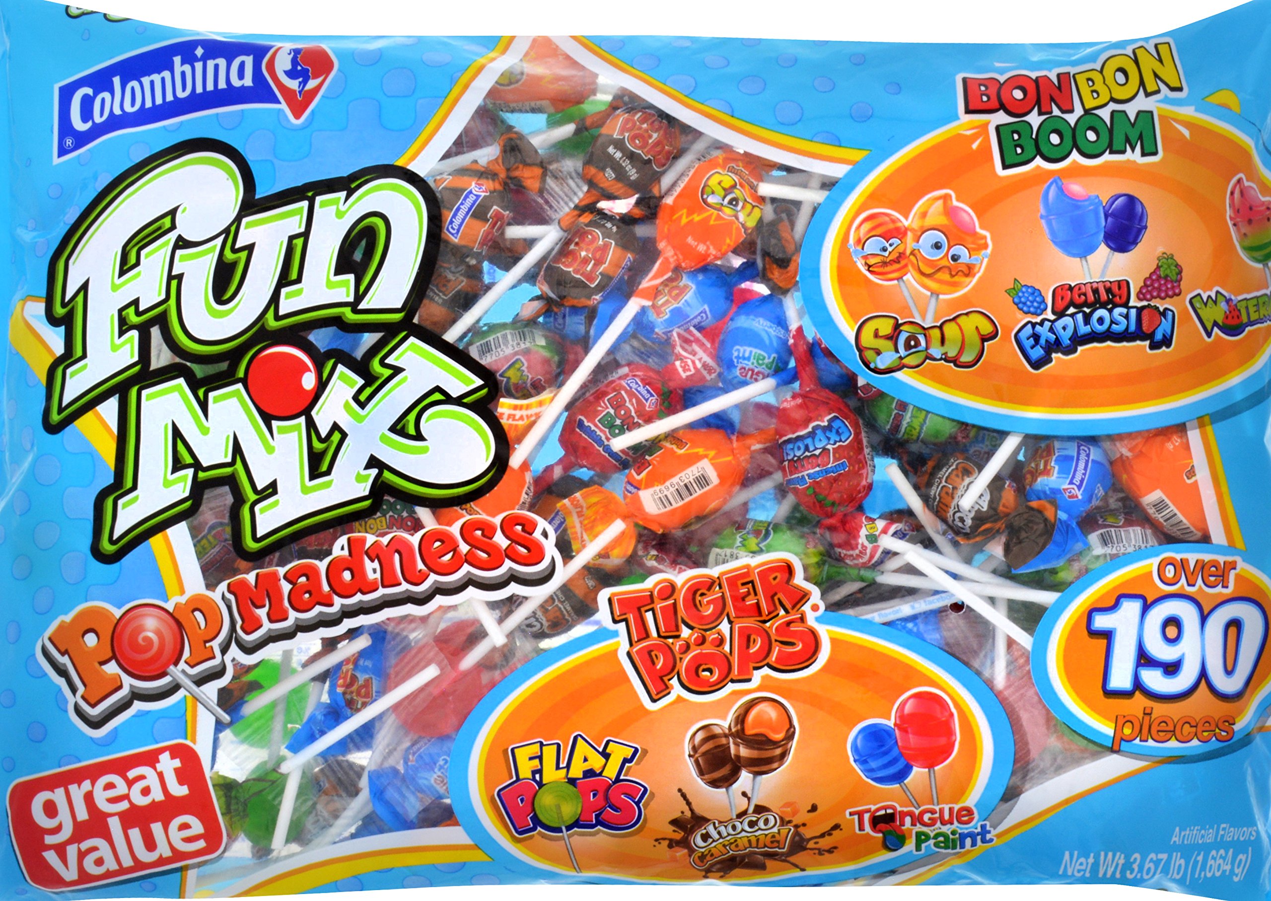 ColombinaLollipop Variety Bag of Bulk Candy Suckers and Lollipops Individually Wrapped | Assorted Lollipops for Kids | 190 Lollipops