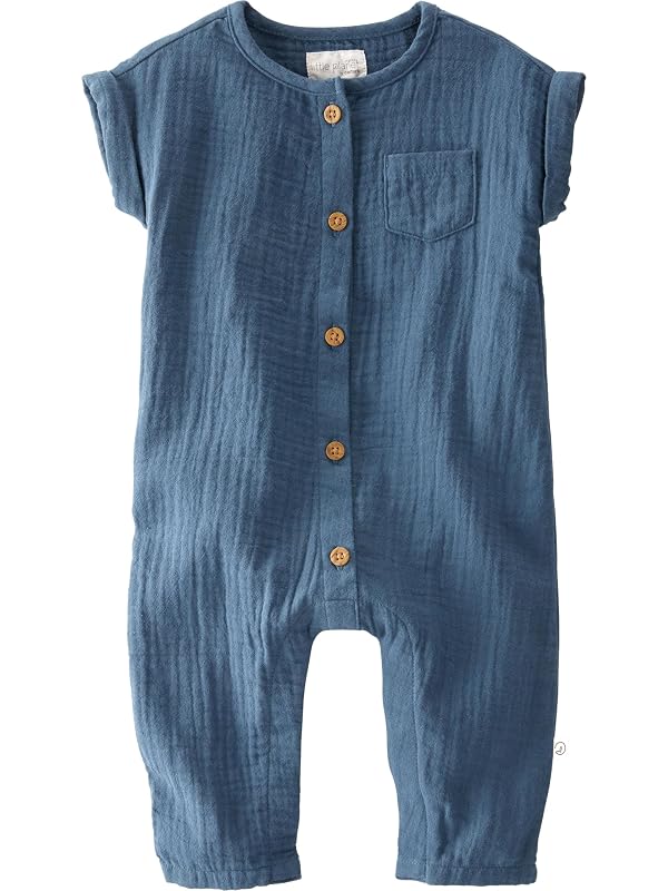 little planet by carter's unisex-baby Organic Cotton Overall Jumpsuit, Deep Teal, 18M by little planet by carter's - Used condition - US$16.49