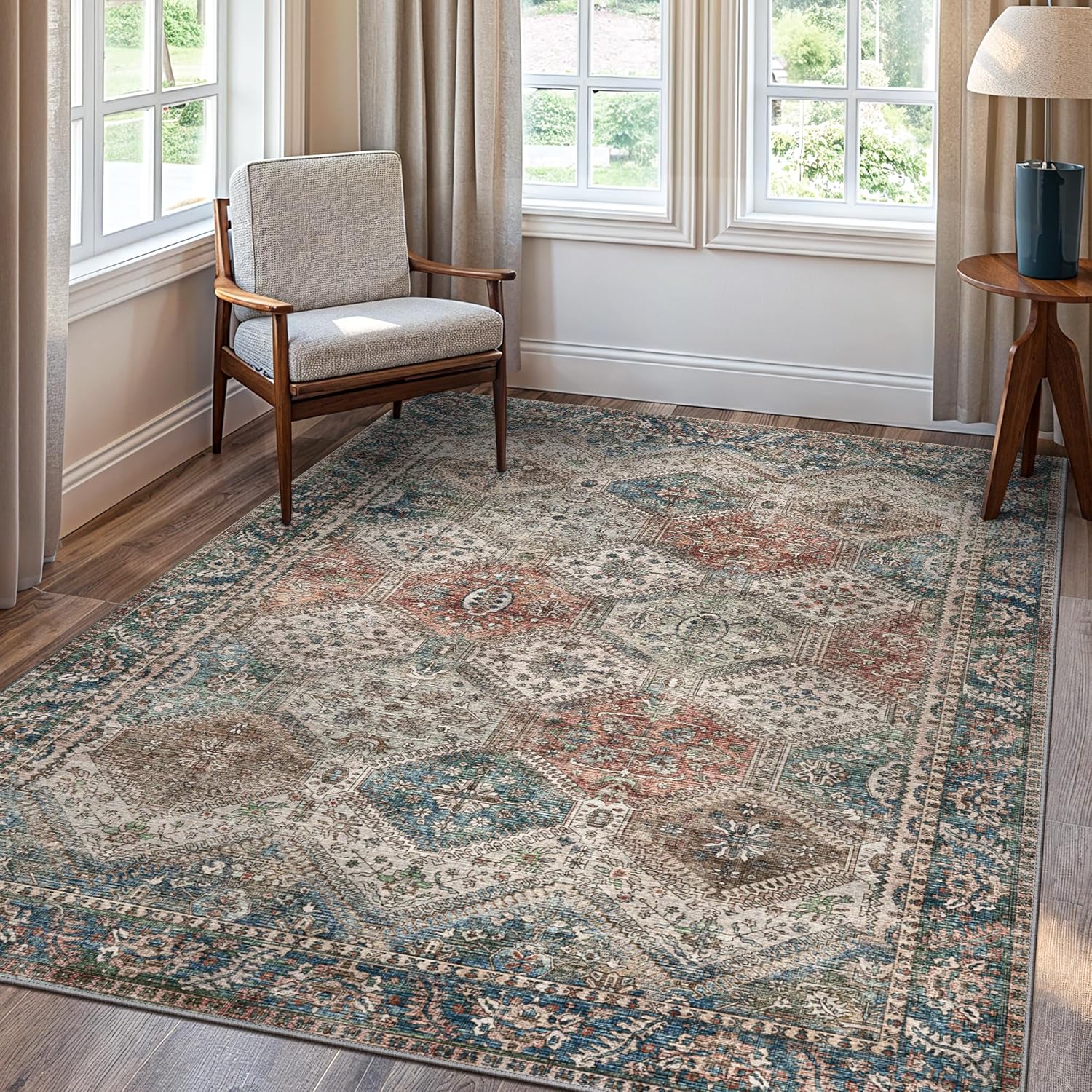 Bavni Washable Rugs, Non Slip SoundAbsorbed Small Rugs for