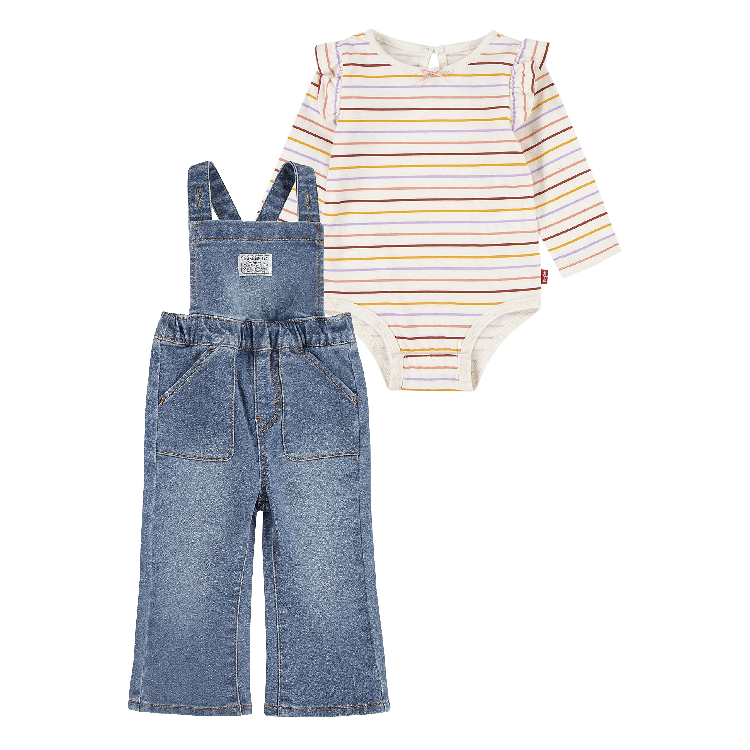 Levi's Lvg Ruffle Slv Flare Overall S 1ej297 Impostare Bimba 0-24