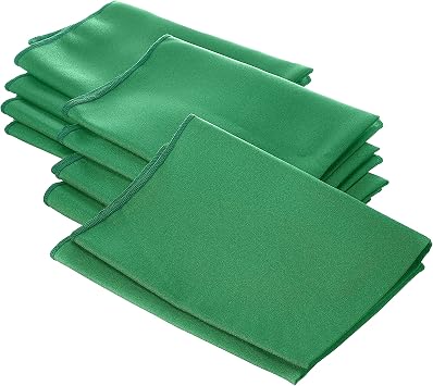 LA Linen Poplin Napkin, Polyester, Jade, 18 x 18-inch, Pack of 10