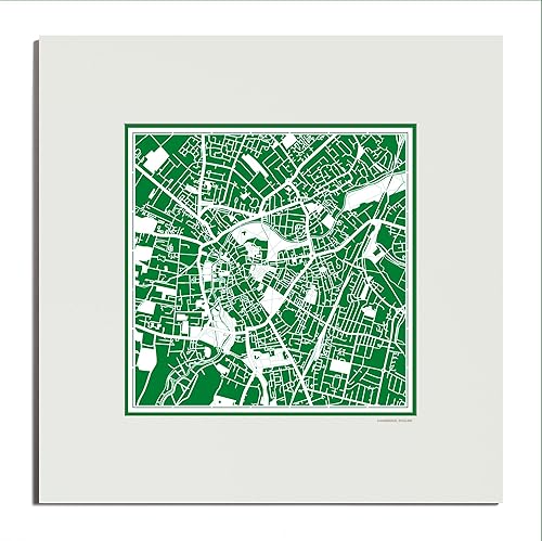 Miniatura 151 de O3 Design Studio Mapa de corte de papel Madrid negro mate de 20 x 20 pulgadas
