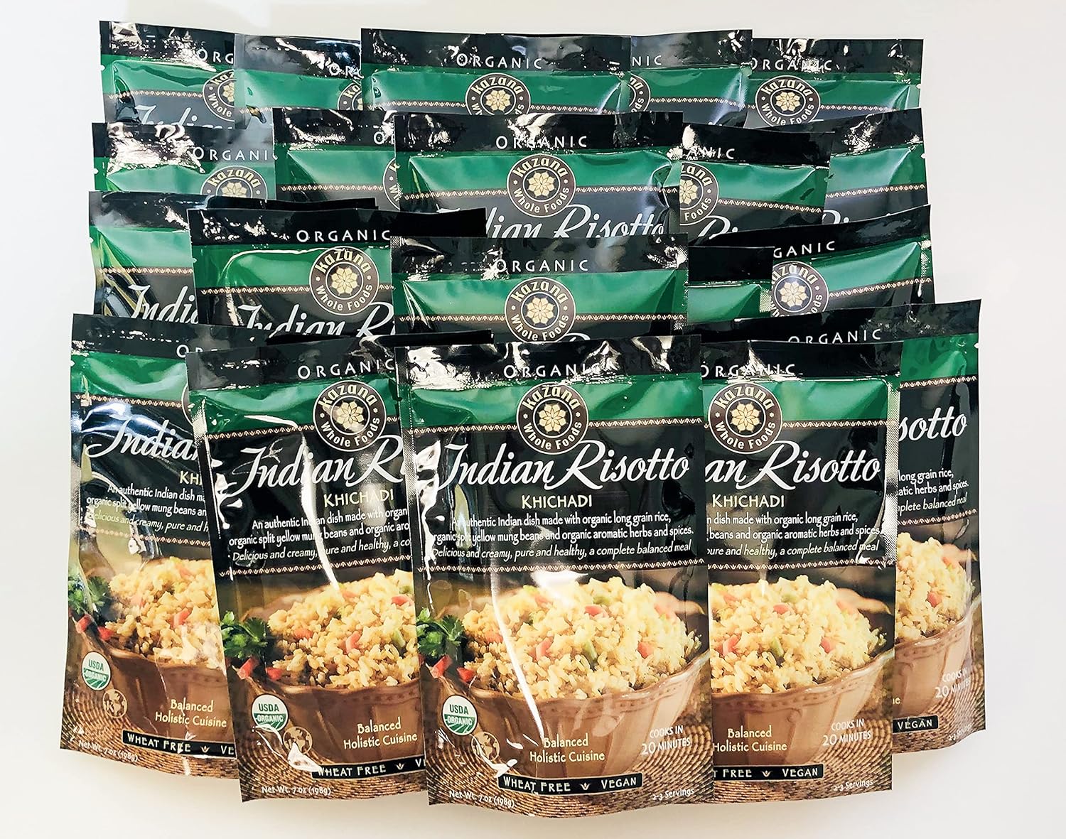 Kazana, Indian Risotto, Khichadi - USDA Certifiied Organic 7oz (198g) (20 Pack)