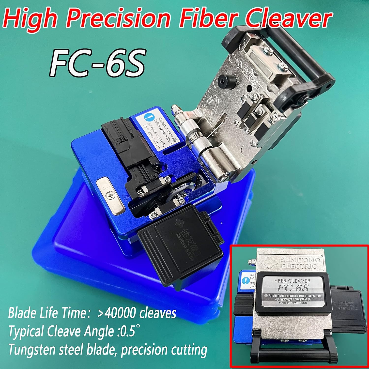Sumitomo FC-6S Optical Fiber Cleaver FC6S High Precision Fiber Optic Cutting Tool Quality (1)