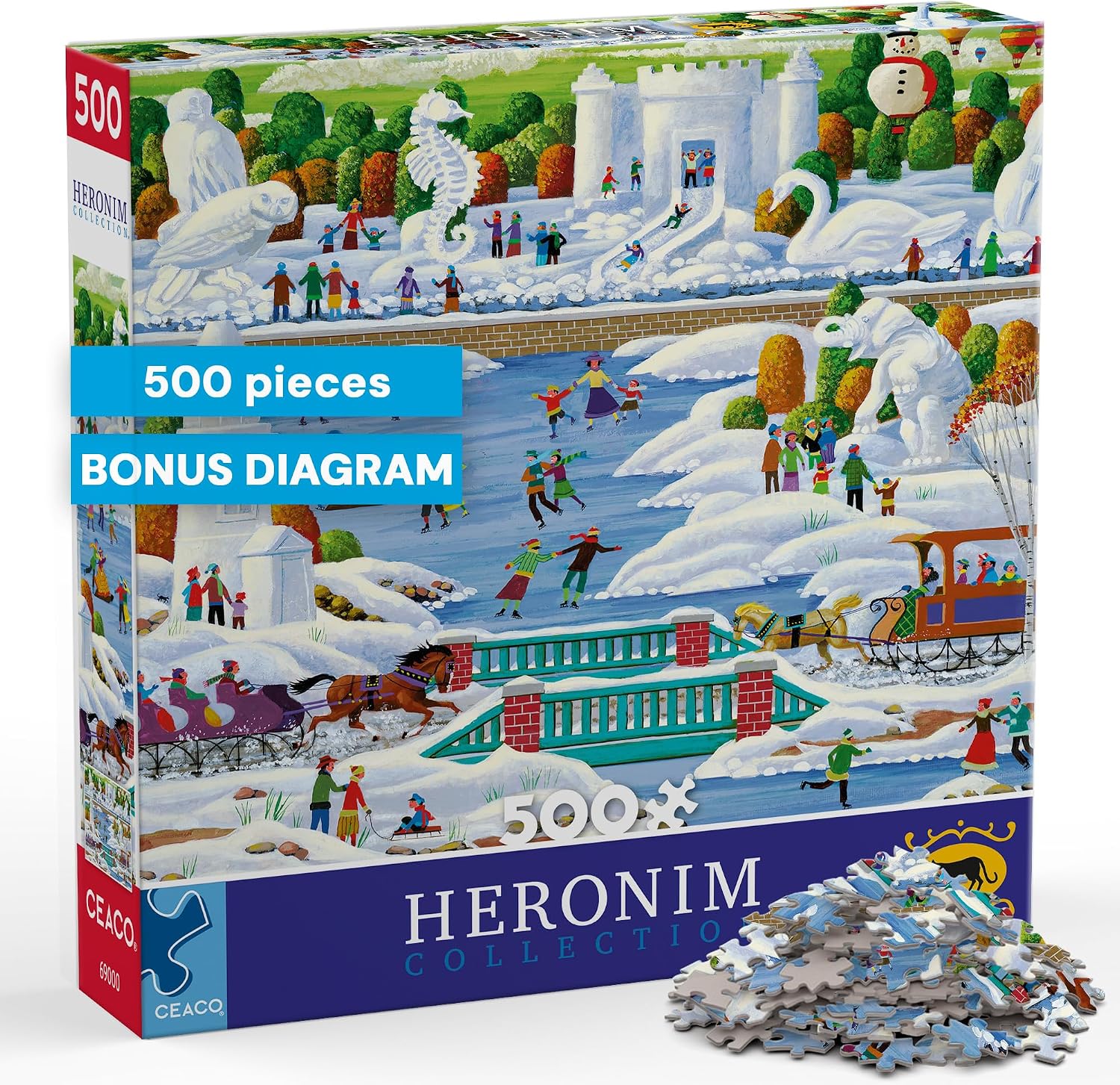 Puzzle CEACO Wisconsin Snow Sculpture 500 Piezas miniatura 1