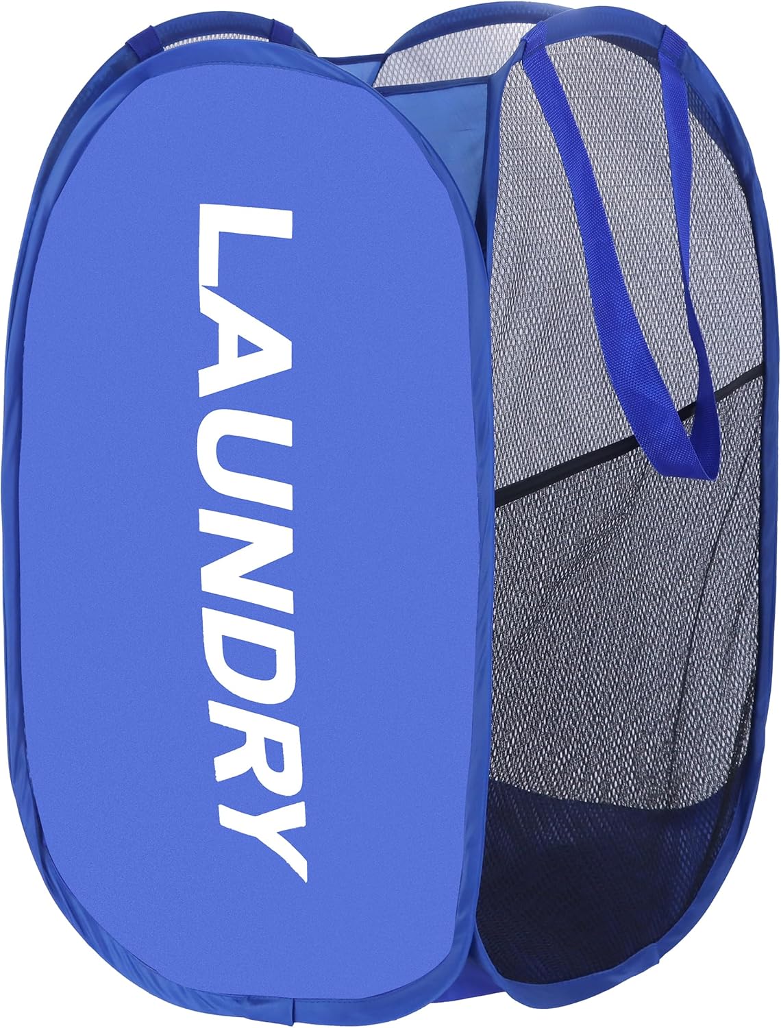 Mesh Laundry hamper,collapsible Laundry basket,Easy to Open and Fold for room storage,and Side Pockets Carry Handles for Kids Room,College Students