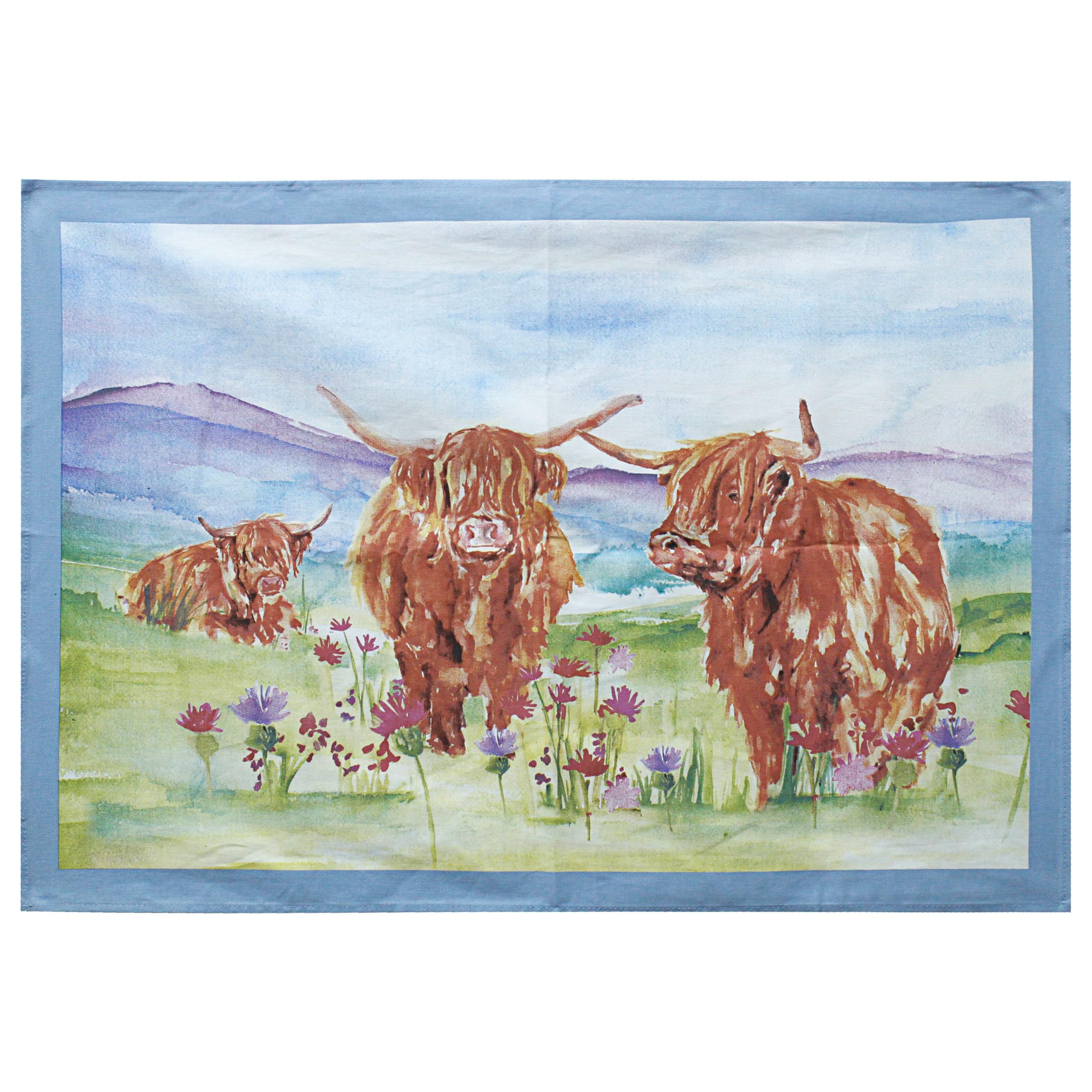 The Leonardo Collection Jennifer Rose Highland Cow Kitchen Tea Towel โ image 1