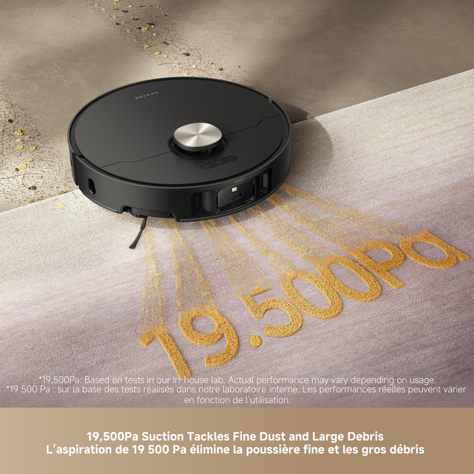 DREAME L50 Ultra Robot Vacuum and Mop Black with Auto-Empty and Mop Self-Cleaning, Precise Obstacle Avoidance, 19,500Pa Suction, HyperStream Detangling DuoBrush - 5