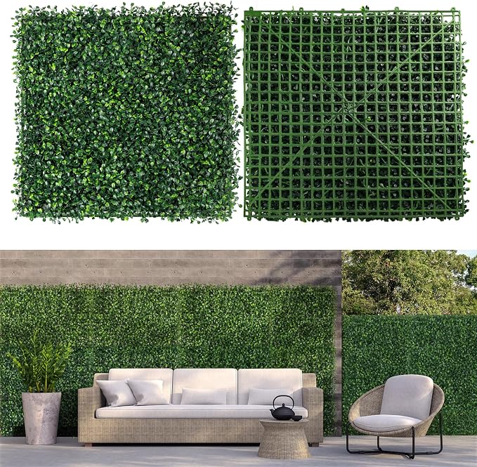 12 Paneles de Pared de césped Artificial de 10 x 10 Pulgadas, Paneles de…