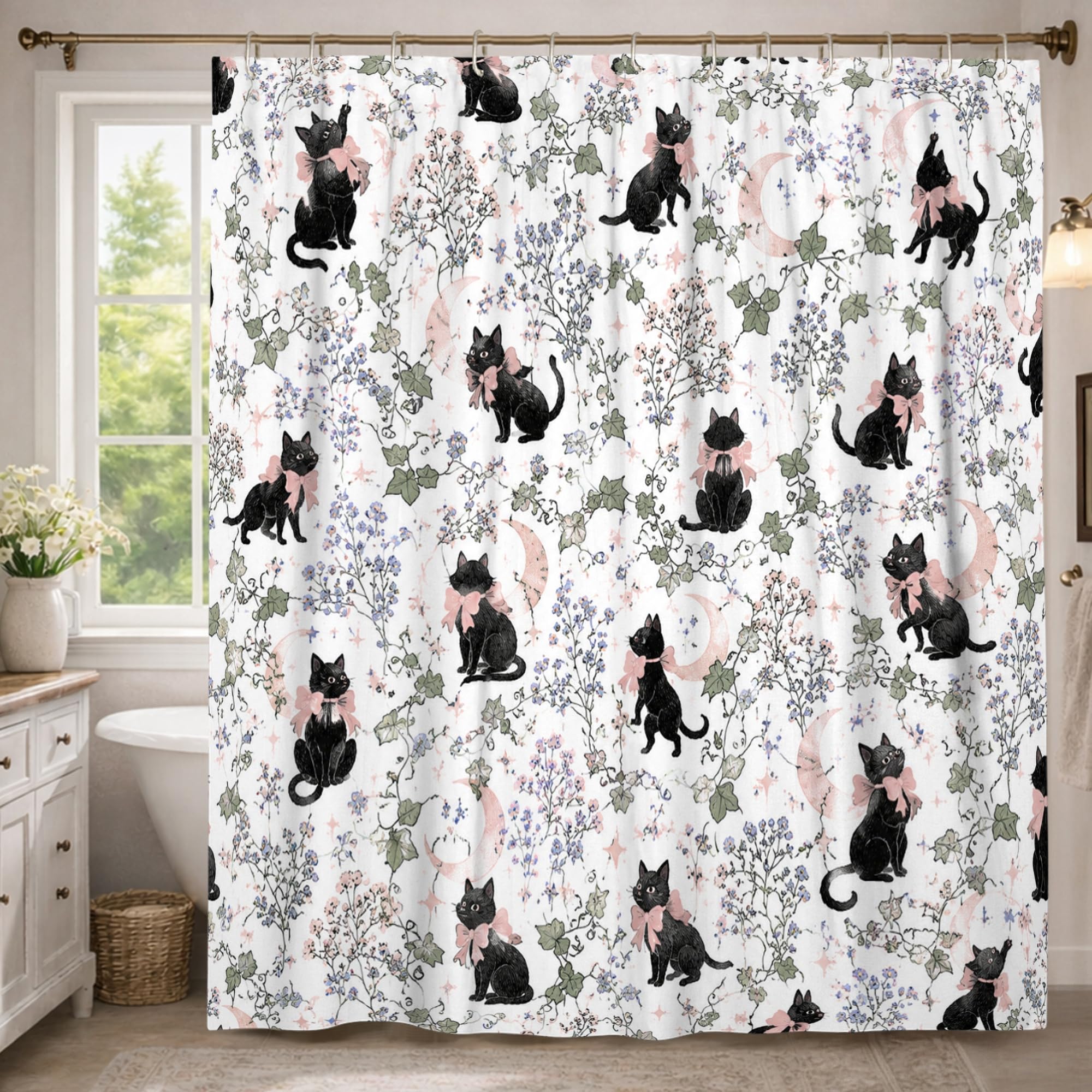 Rideau de douche imperméable anti-éclaboussures 183 x 243 cm