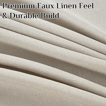 Rectangle Tablecloth Faux Linen Waterproof 140x200cm Beige