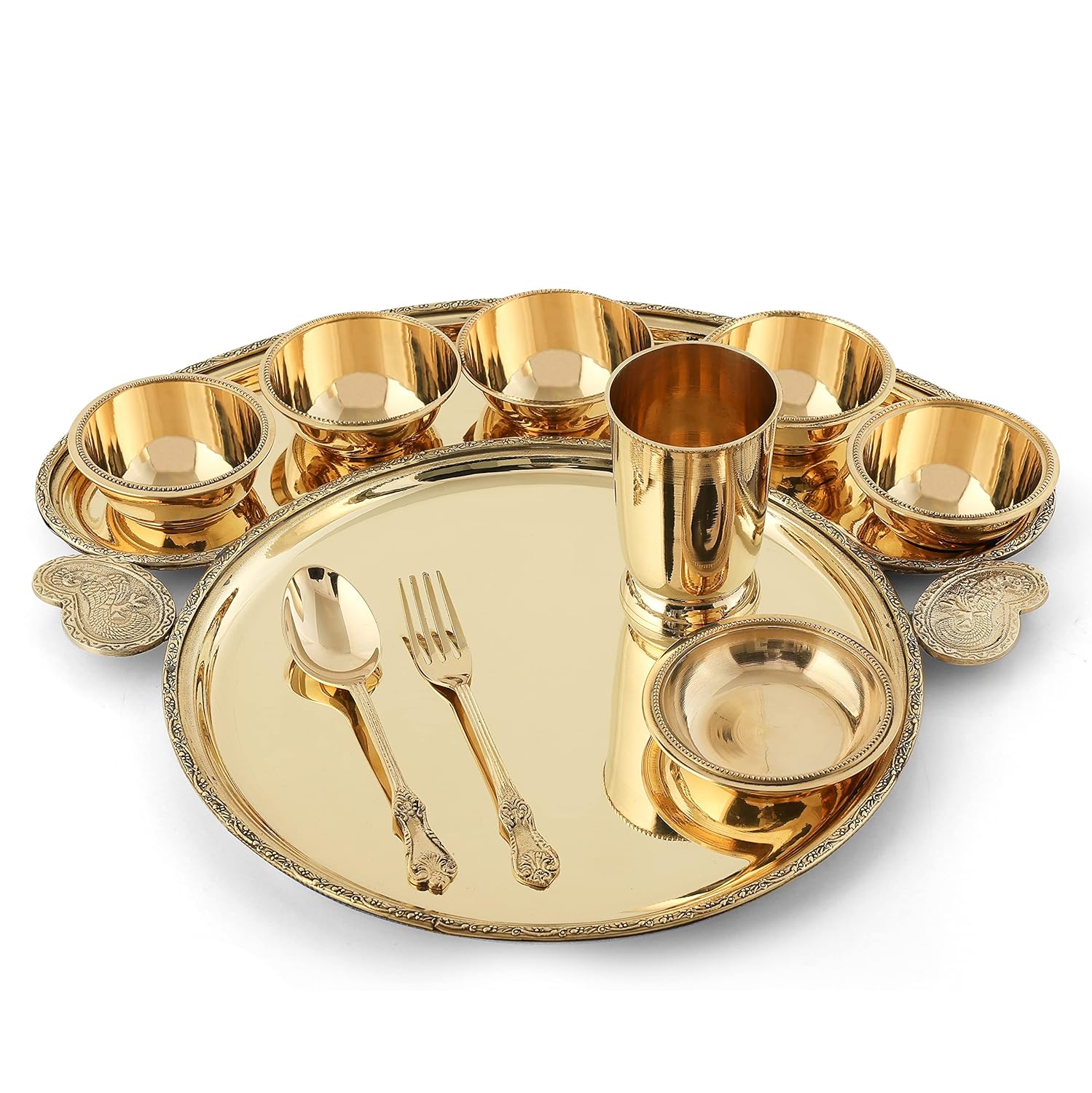 Brass Globe LUXURY DINNER SET , MAHARAJA THALI DINNER SET , DINNER SET
