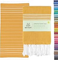 Vista 35 de WETCAT Toalla de playa turca de gran tamaño (38"x71") 100% algodón turco, fabricada en Turquía - sin arena, extragrande, ultrasuave, de secado